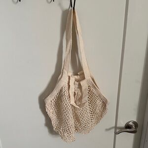 Simple Ecology Elegant Cream Mesh Tote Bag